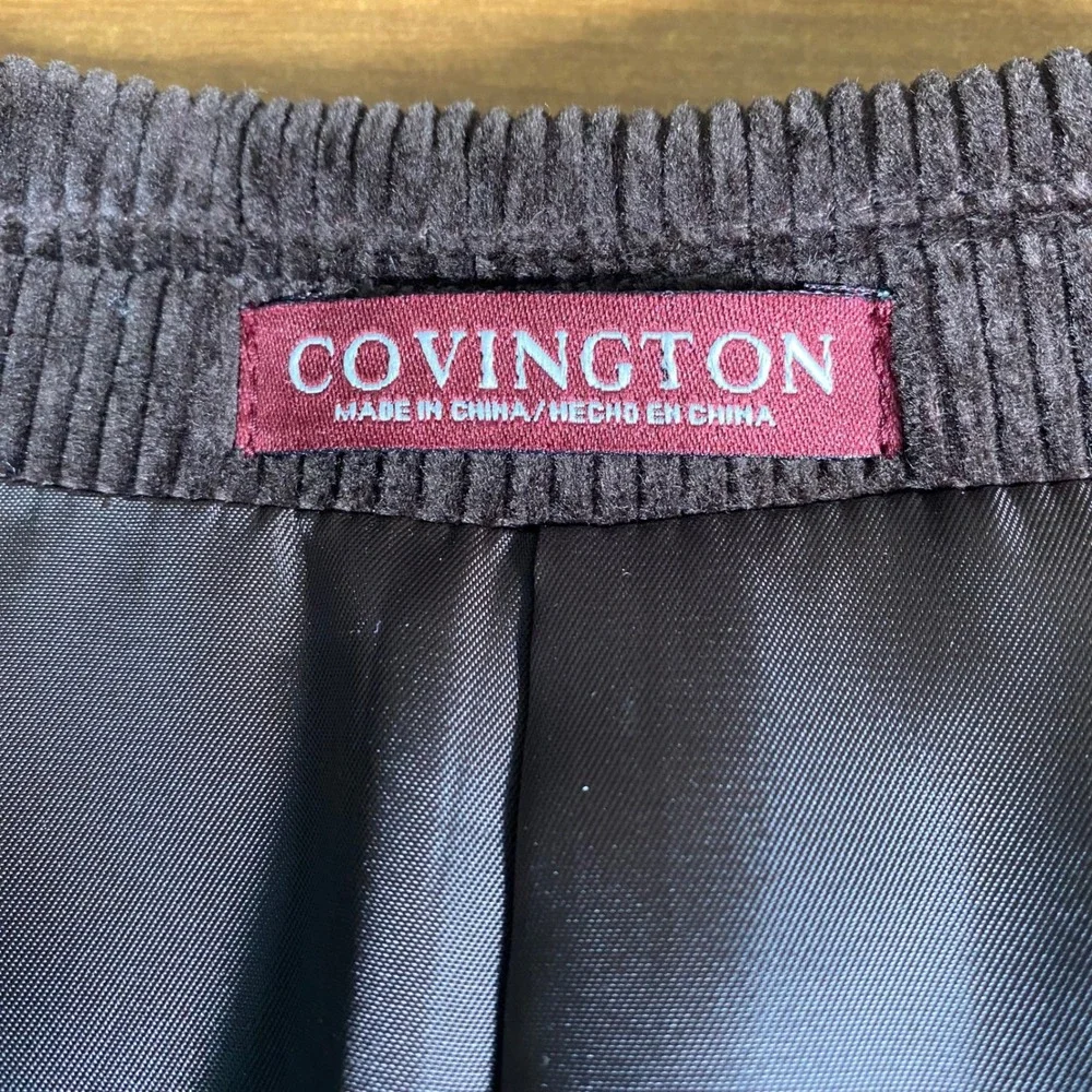 Covington Mens Dark Brown Cotton Corduroy Blazer Sport Coat 2-Button Jacket 44R